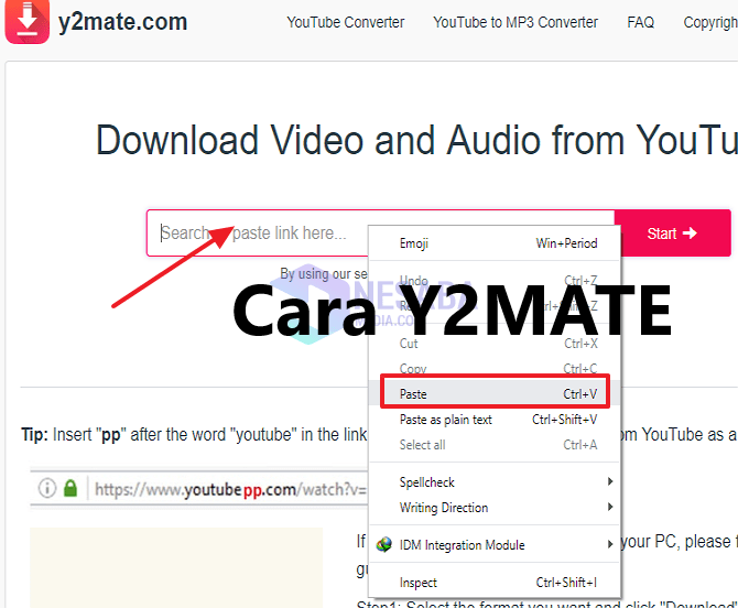 cara download lagu di y2mate